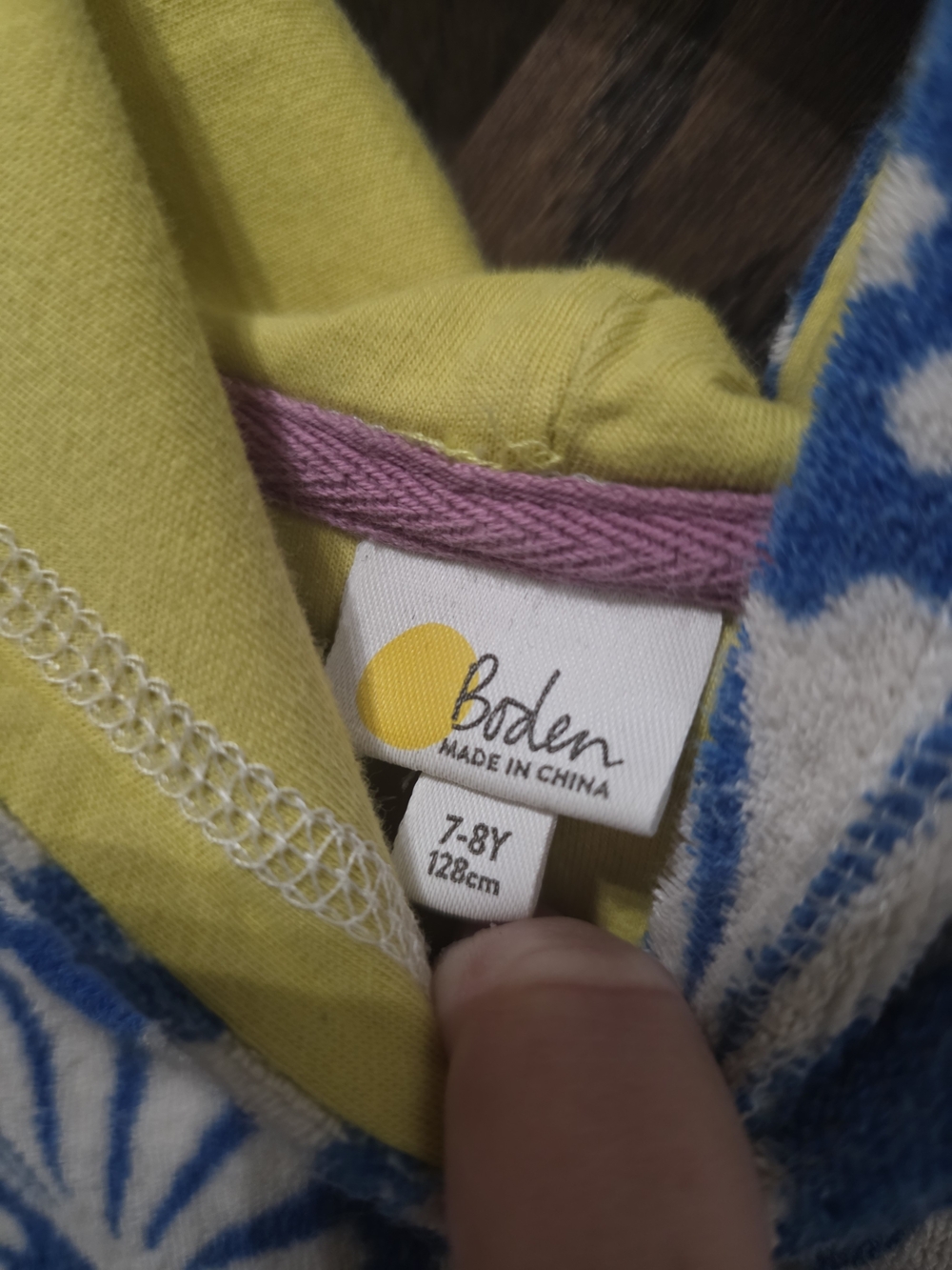 Mini Boden Seashell Hooded Toweling Swim Coverup - Picture 3 of 3